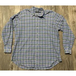 Polo Ralph Lauren 2XLT Tall Button Down Shirt Madras Long Sleeve Flesh Pony